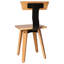 Tabouret de bar en bois de chêne minimaliste avec dossier