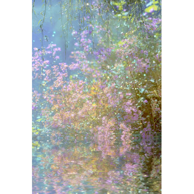Lavender Garden Reflections Wrapped Canvas Wall Art