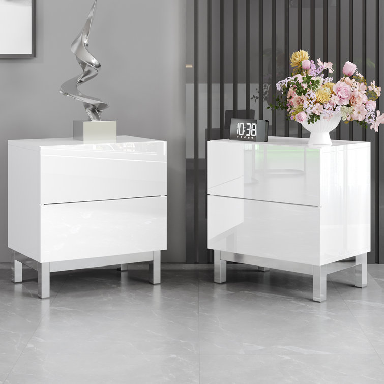 High gloss bedside table