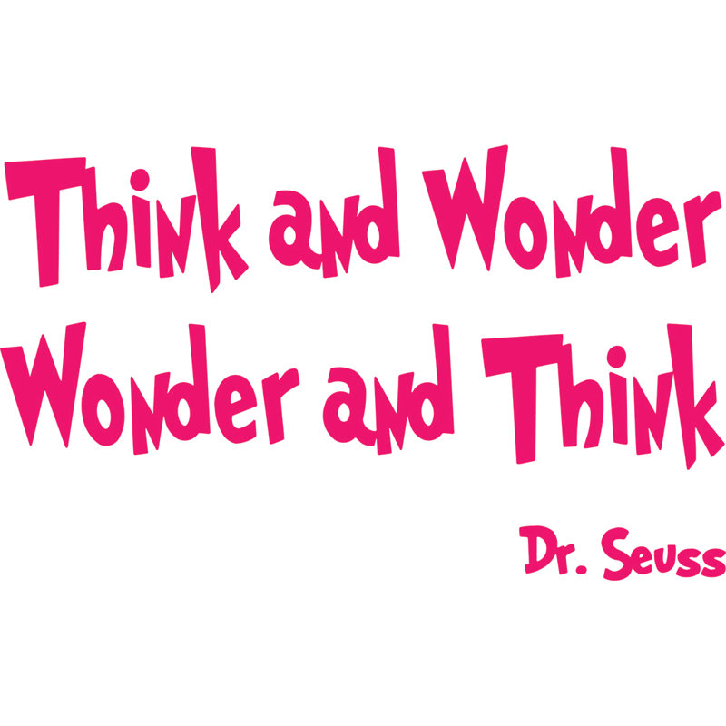 Adhésif décoratif "pense et wonder, wonder et pensons dr seuss quot", Rose vif