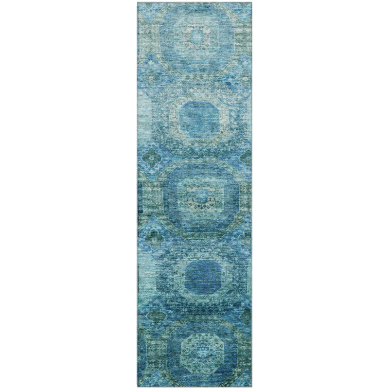 Premium Machine Washable Mayfield AMF1944 Panels Rug, Runner 2'3" x 7'6"