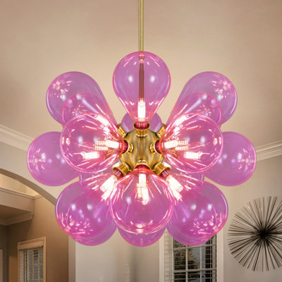 Lustre linéaire moderne à 18 lumières Spoutnik pour salle à manger