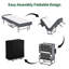 75" Space Folding Bed, Adjustable Headboard For Relaxing, 5" Memory Foam Mattress, Heavy-duty Frame, Wheels Mobility Bed Tall People, Headboard, Metal Portable And Easy To Assemble