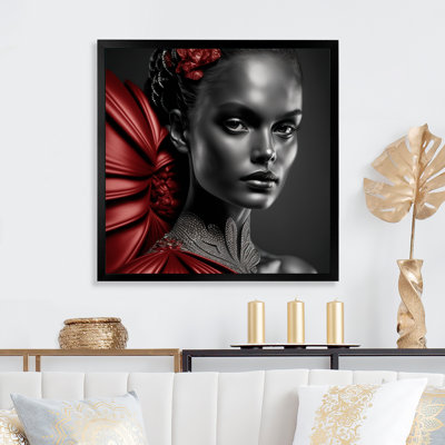 «Vintage Red Mystery I», reproduction sur toile