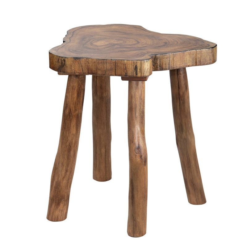 Dettmann Dettman Bayur Wood Live Edge Brown Accent End Table
