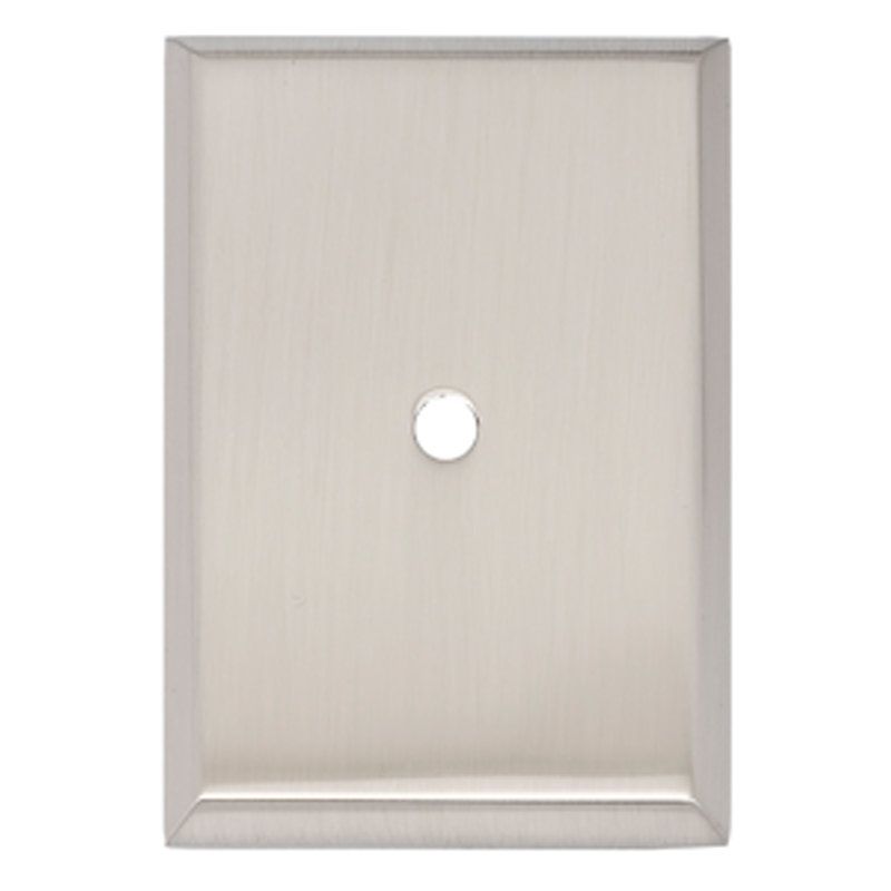 2.63" Back Plate, Satin Nickel, 2.63" H x 1.75" W x 0.13" D