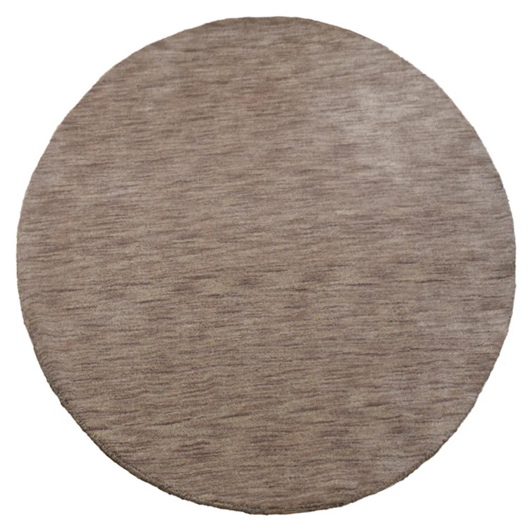 Yesica Hand Knotted Loom Wool Eco-Friendly Area Rugs - Light Brown Color, Plain Solid Design, High Pile Thick Handmade Anti Skid Area Rugs for Living Room, Bed Room
