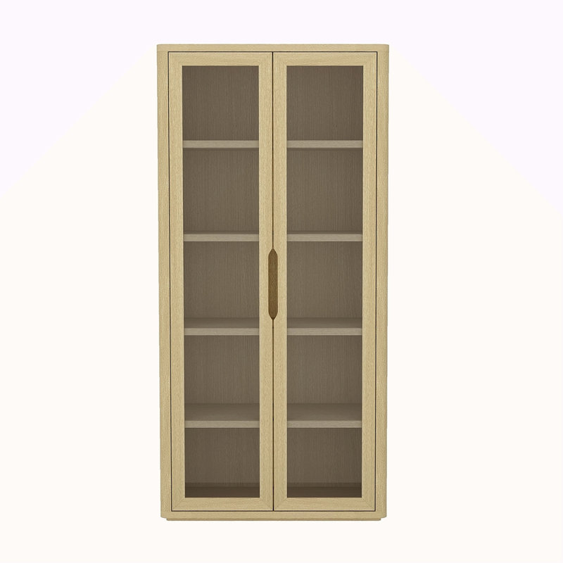 38" Bookcase Cabinet In Natural Oak