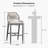 2-Piece Outdoor Bar Stools - Woven Rattan Seats & Aluminum Frames With Backrests-294403290