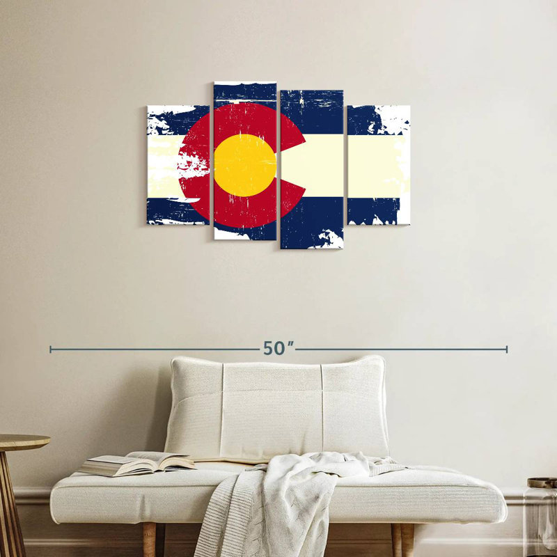 Drapeau Borges du Colorado rayé, H 22 po x l 36 po