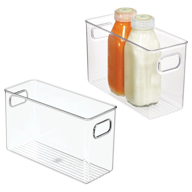 Ensemble de 2 bacs de rangement avec poignées pour garde-manger iDesign - Transparent, 3.27