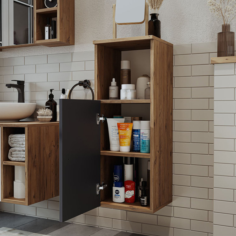Bathroom Cabinet, Atlantic Pine/Anthracite