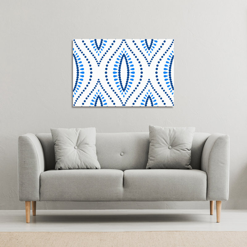 Boho Intricate Ogee by Andrew Lee - Wrapped Canvas Print, 31cm H x 46cm W x 4cm D