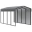 Steel Carport With 1 Side Wall Kit, 10X20X9-100015461