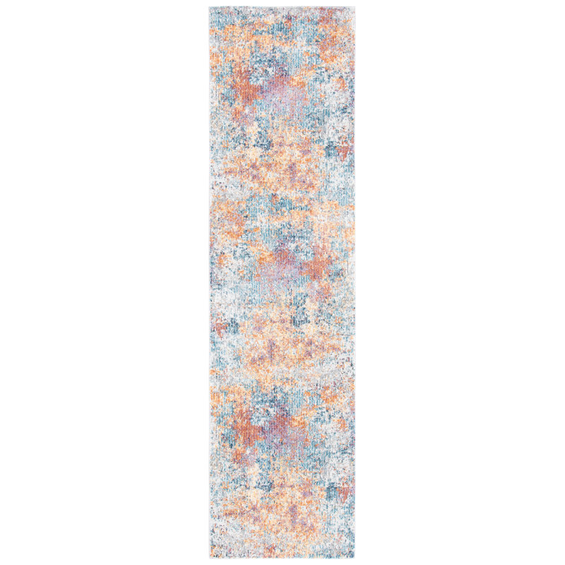 Tapis abstrait Crystal Performance, Tapis de couloir 2 pi 4 po x 9 pi