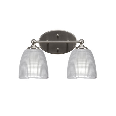 Barre de salle de bain légère Aitkens avec verre côtelé transparent de 5 po