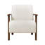 Chaise d'appoint de conception moderne 1pc beige coussins de siège en velours côtelé meubles en bois massif beige + espace de vie principal