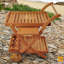 Afrin Dakota Fields Bar Cart with Solid Wood Outer Material