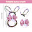 Couronne de printemps de lapin de Pâques avec lumières DEL Couronne de porte de lapin de Pâques avec œufs suspendus Couronnes de lapin pour la porte d'entrée Crochet de porte de Pâques pour la décoration murale d'extérieur-1857487431