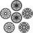 Silicone Round 6 Piece Trivet Set