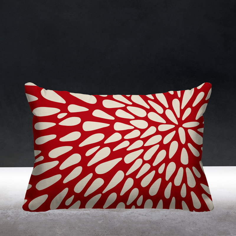 Housse de coussin d'extérieur et insert, Rouge