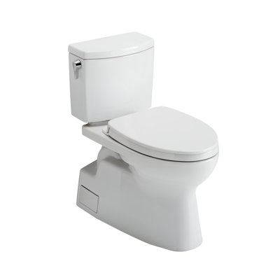 Toilette allongée deux pièces à hauteur universelle 1,0 GPF TOTO® Vespin® II 1G avec CEFIONTECT et siège SoftClose SS124, prêt pour WASHLET +, coton blanc