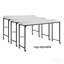 Bureau polyvalent au-dessus du lit blanc avec hauteur réglable, pieds en métal avec roulettes, table de lit 1pc, table d'ordinateur portable pour lit, table de petit déjeuner