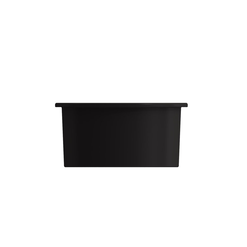 18.5 in. L Undermount and Drop-In Kitchen Sink, Matte Black