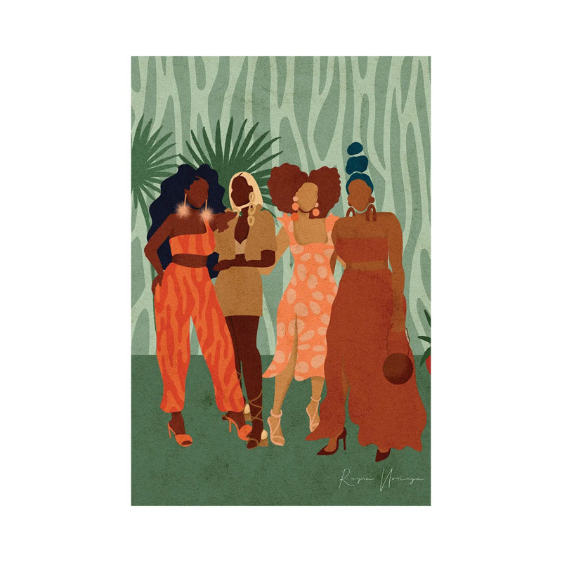 «Girls Day out» par Reyna Noriega, impression sur toile tendue, H 12 po x l 8 po x P 0,75 po