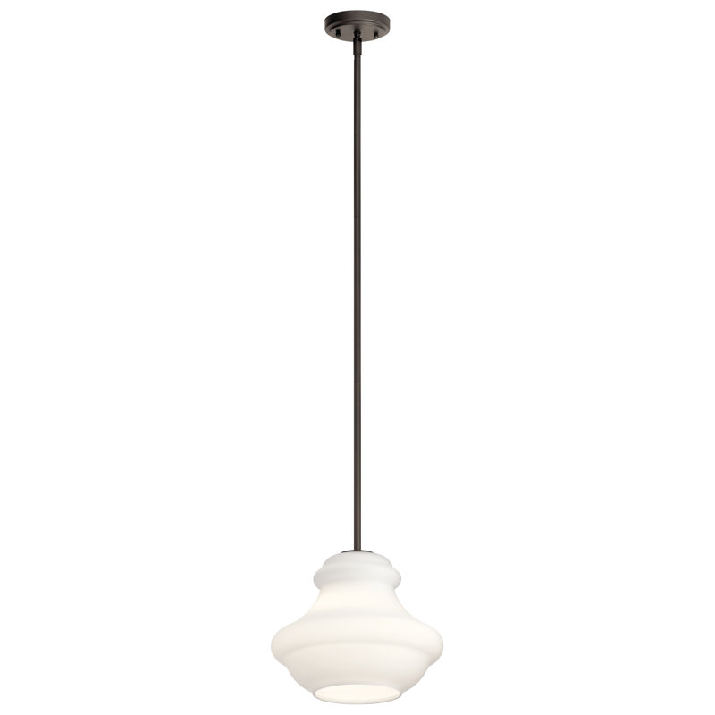 1 - Light Single Pendant, Old Bronze, Clear, 10.25" H x 12" W x 12" D