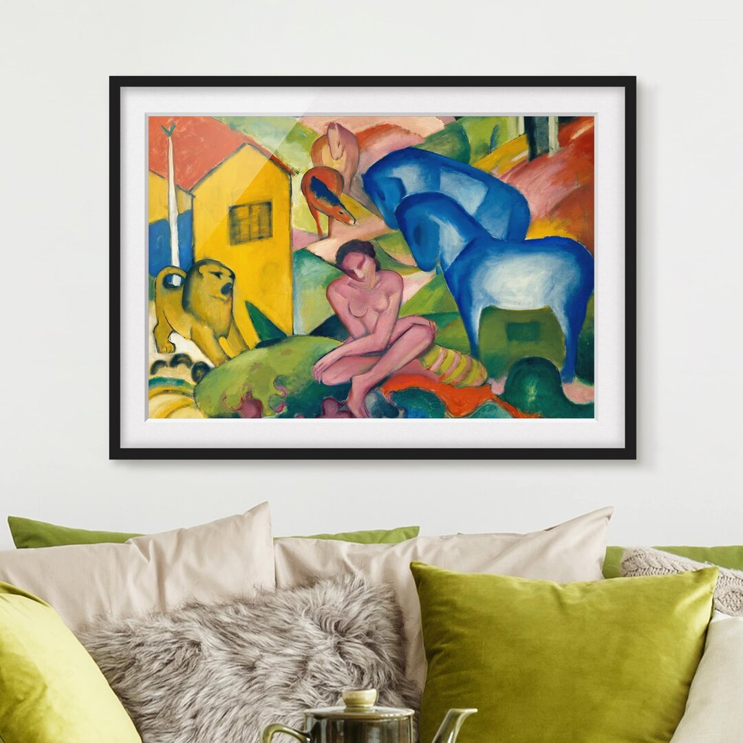 Gerahmtes Poster Der Traum von Franz Marc