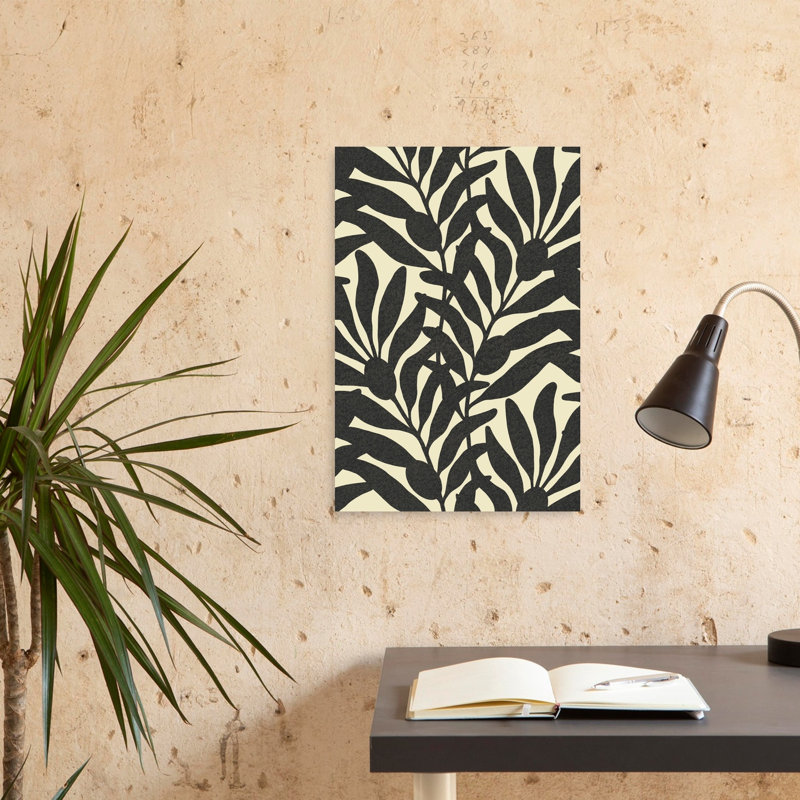 «Abstract Botanical Leaves», art mural abstrait, nature moderne et tropicale, H 24 po x l 16 po