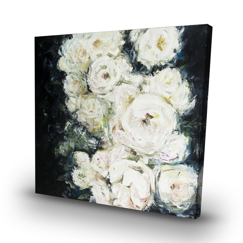 Garden roses - 32"x32" art on canvas