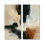 «Black and Brown Brushstroke Abstract Painting - Abstract Collages Wall Art For Living, Black Contemporary, reproduction sur toile 2 pièces