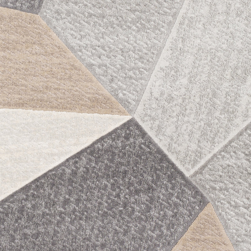 Tapis gris anthracite / gris Aldus, Rectangle 5 pi 3 po x 7 pi 3 po