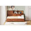 Lit de jour simple en bois avec 3 tiroirs de rangement, tableau souple, tablette, prises intégrées et ports USB-1553484508