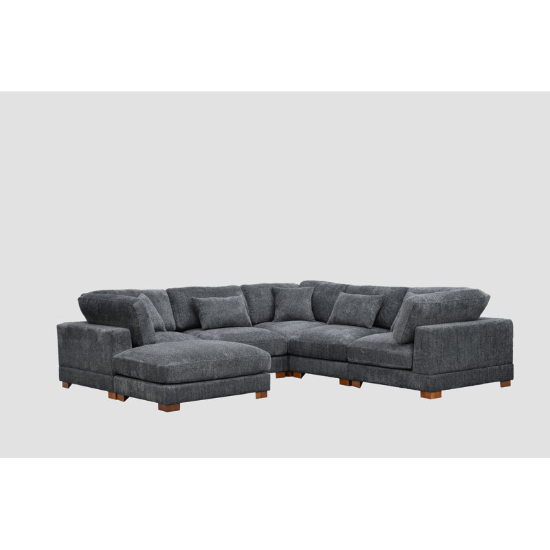 Luna Sofa, Gray Polyester