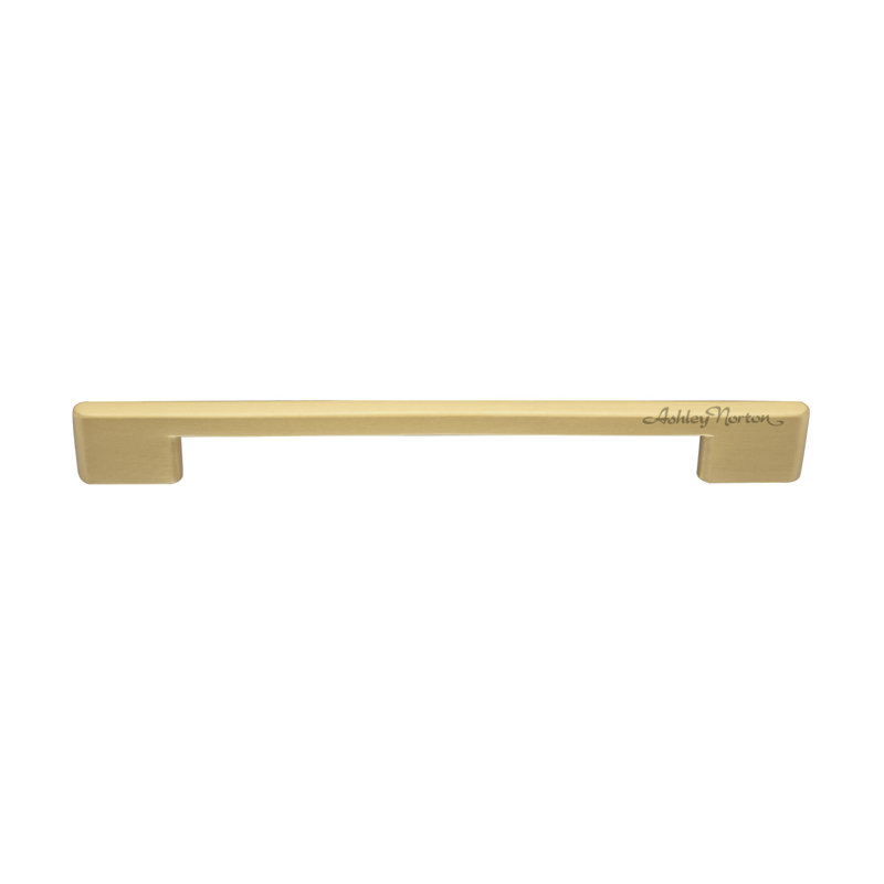 Polished Nickel 8" Bar Pull with Satin Brass Finish