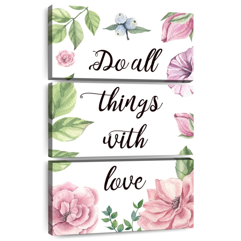 Tergel Do All Things With Love, citation III, H 32 po x l 20 po