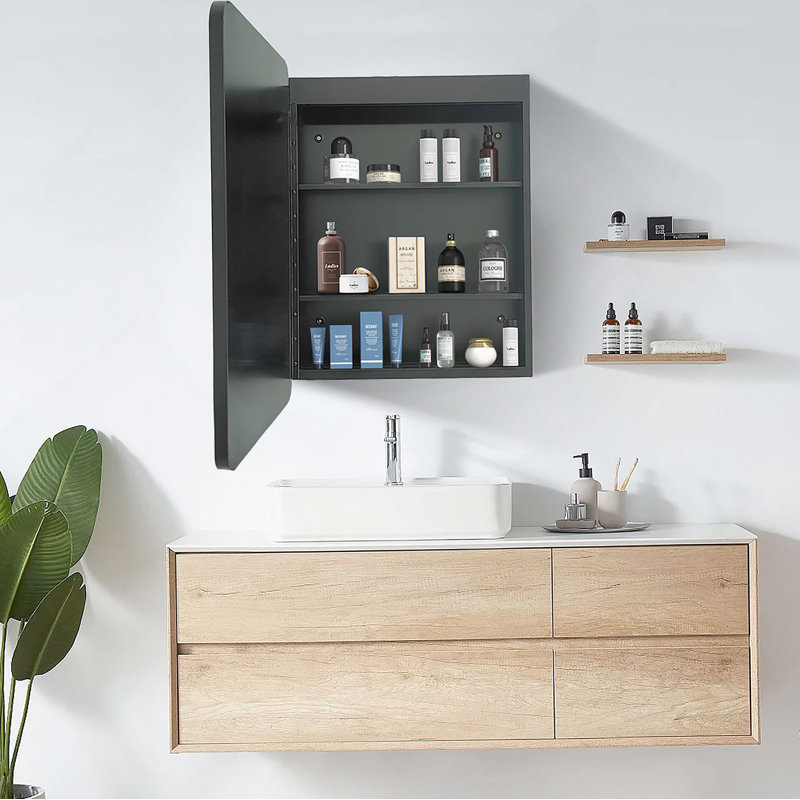 Armoire de rangement de salle de bain murale, armoire à pharmacie, armoire de salle de bain moderne avec miroir