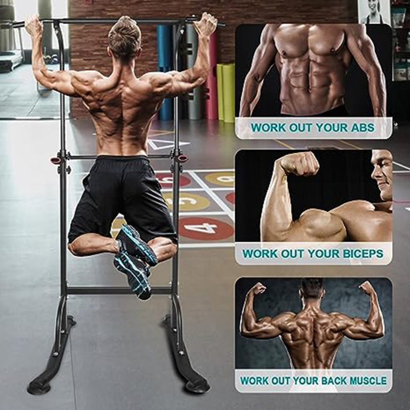 Barre de traction pour station d'entraînement Sport Power Tower, support multifonctionnel à hauteur ajustable