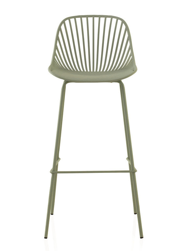 Kaytlyn Counter Stool with Metal Frame, Pistachio