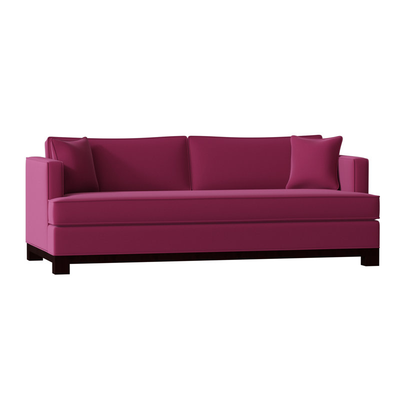 Canapé à accoudoirs encastrés avec coussins réversibles Cassidy, Standard, Rose Klein, Rouge
