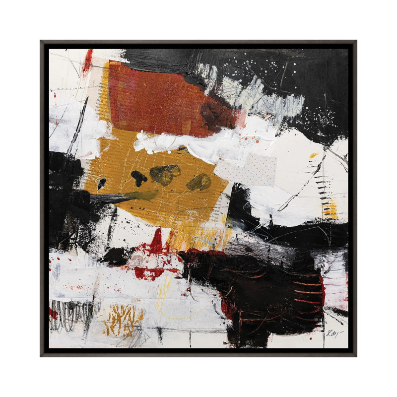 «Sans Dessus Dessous», reproduction d'art encadrée, H 18 po x l 18 po, Reproduction encadrée sans passe-partout, Gris