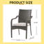 Ensemble de 4 fauteuils d'extérieur empilables en osier et chaises de patio