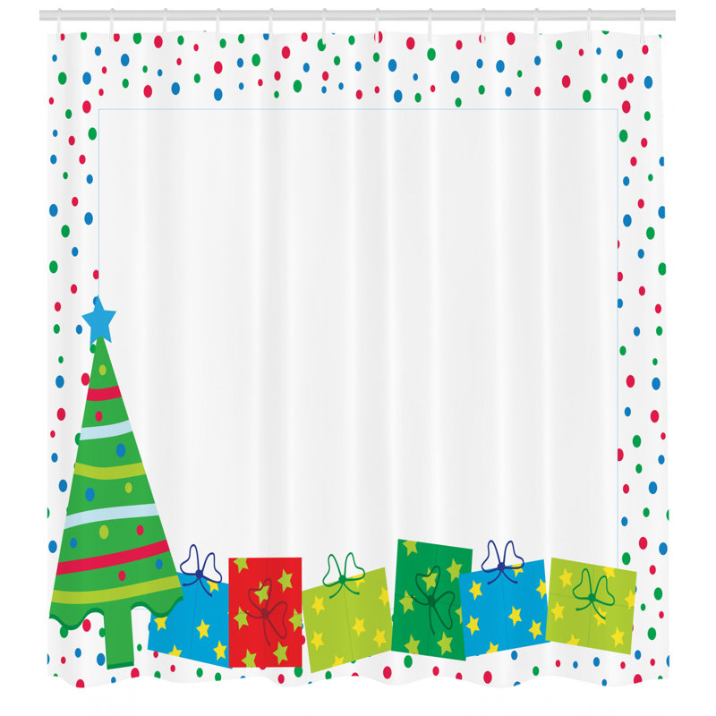 Shower Curtain with Hooks Included, 75" H x 69" W