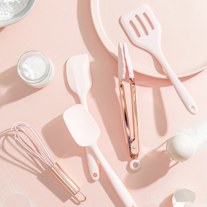 Ensemble de 5 mini ustensiles de cuisine, Rose