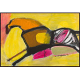 The Horse's March Wind Framed Painting Canvas