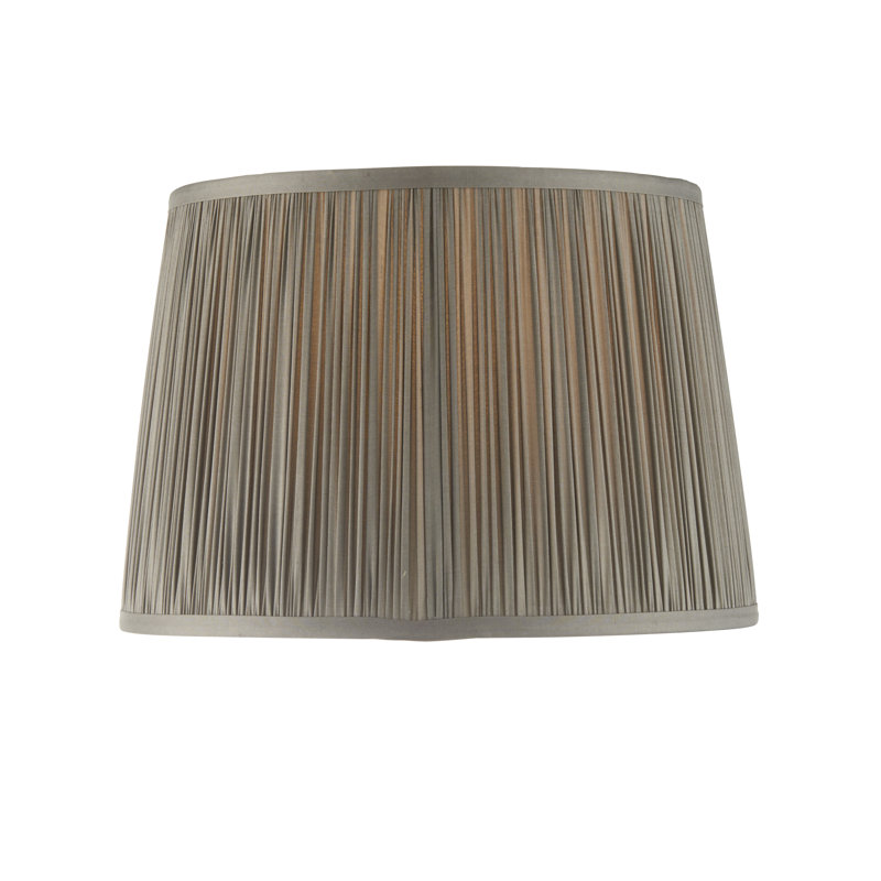 21cm H Silk Empire Lamp Shade ( Uno ), Charcoal Grey