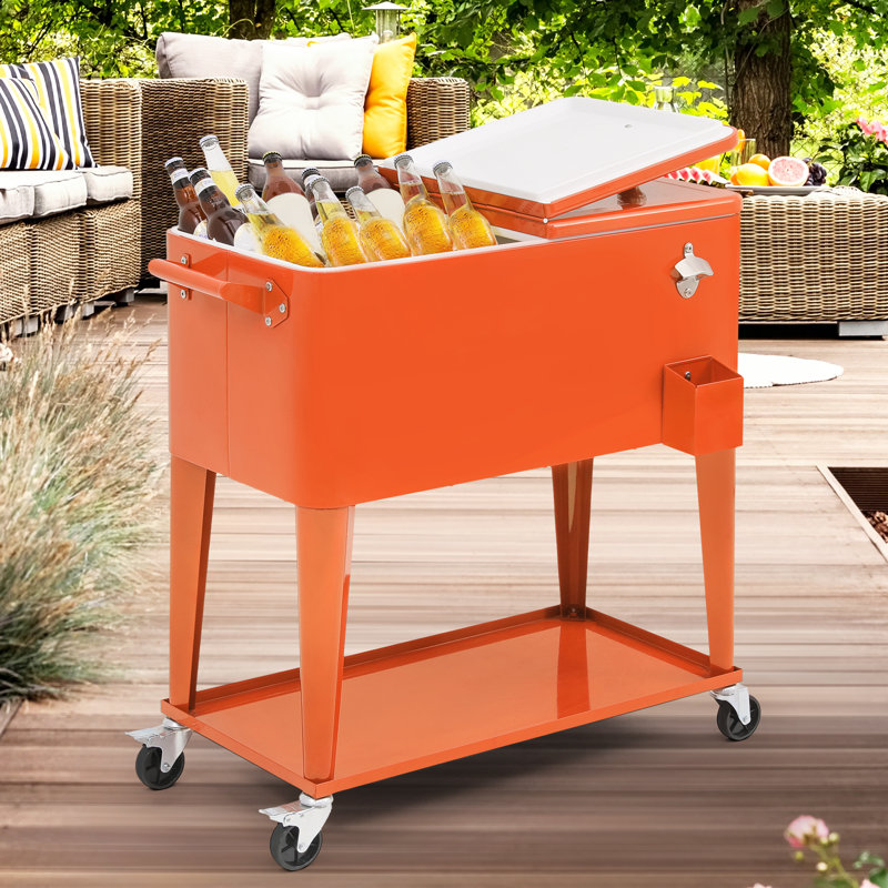 Station de service sur roulettes 80 quarts, Orange